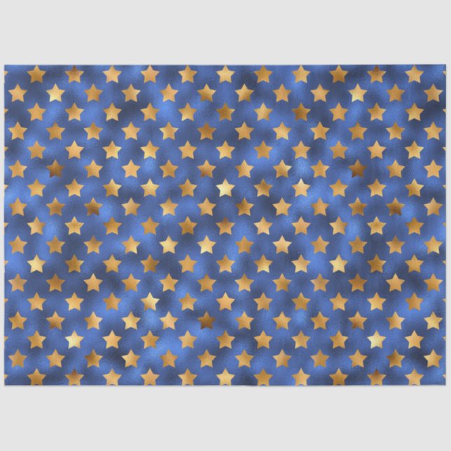 Luxury Blue and Gold Series Design 10 Tissue Paper (Front)