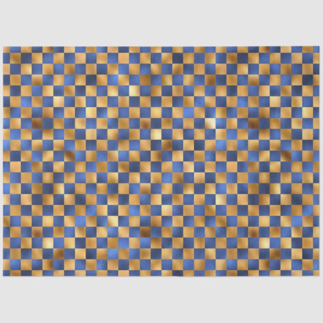 Luxury Blue and Gold Series Design 12 Tissue Paper (Front)