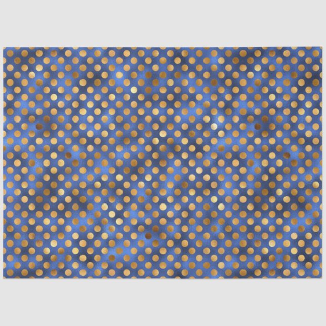 Luxury Blue and Gold Series Design 13 Tissue Paper (Front)