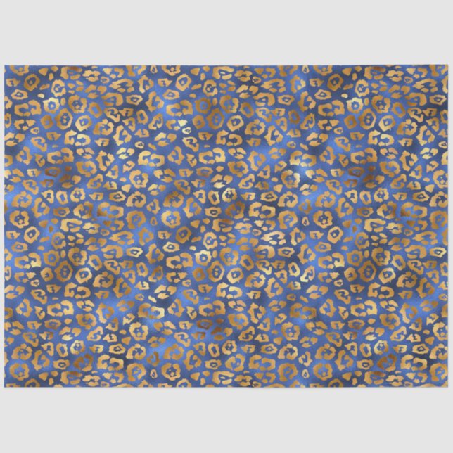 Luxury Blue and Gold Series Design 3 Tissue Paper (Front)