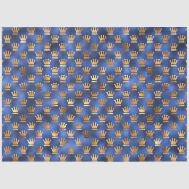 Luxury Blue and Gold Series Design 5 Tissue Paper (Front)
