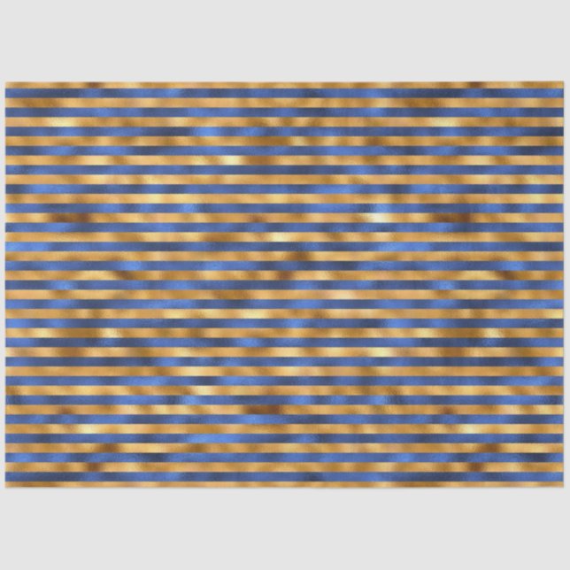 Luxury Blue and Gold Series Design 7 Tissue Paper (Front)