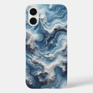 Luxury Blue and White Water Ripple Phone Case 
