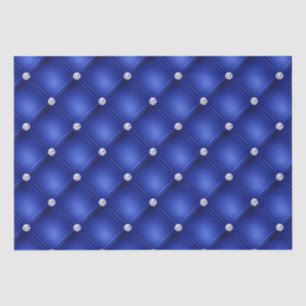 Luxury Blue Diamond Tufted Pattern Tissue Paper