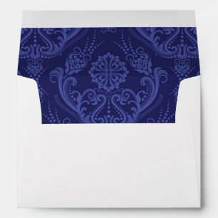 Luxury blue floral damask wallpaper envelopes