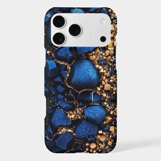Luxury Blue & Gold Abstract  iPhone 17 Pro Max (Back)