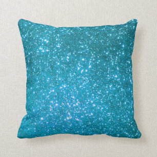 Luxury Blue Gold Glitter Cushion