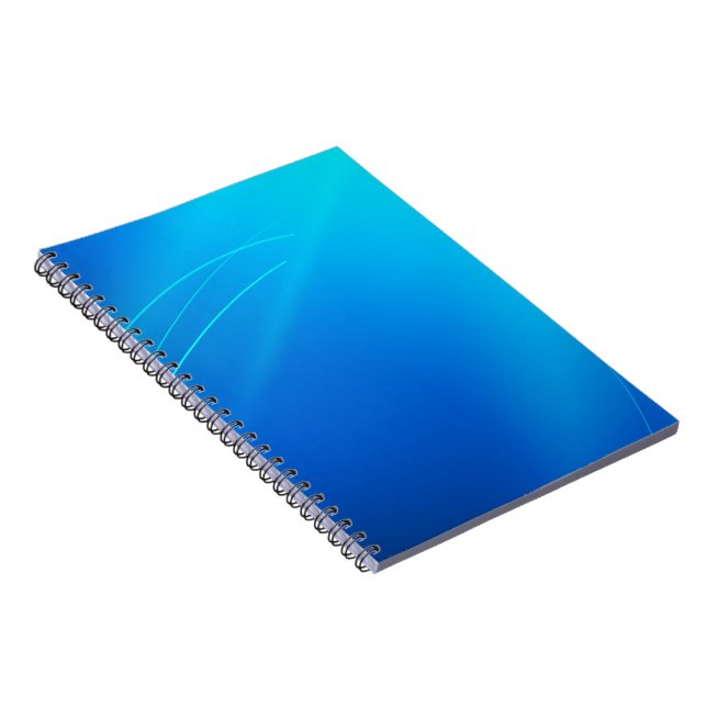 Luxury Blue Minimalist Spiral Notebook (Right Side)
