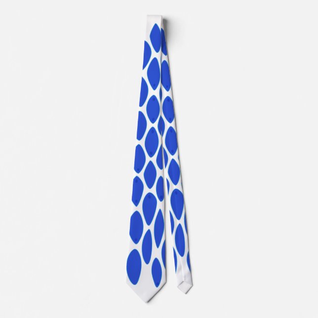 Luxury Blue Python Skin Pattern Tie (Front)
