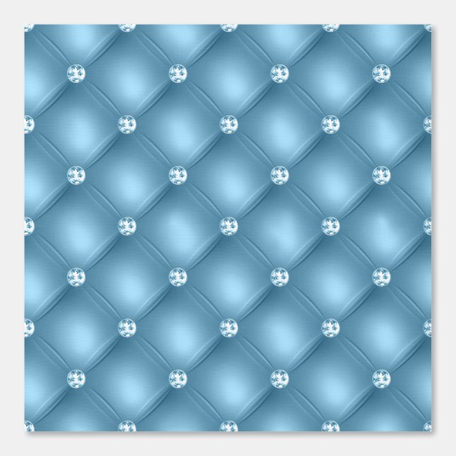 Luxury Blue Sparkling Seamless Pattern Wallpaper (Front)