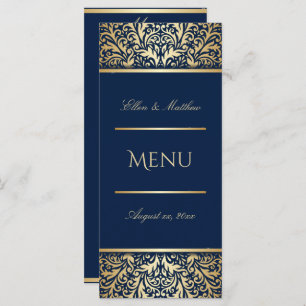Luxury Blue, Wedding Reception Dining Menu