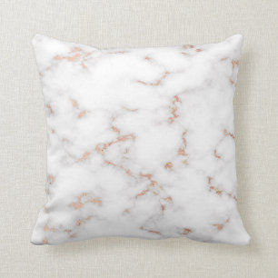 Luxury Blush Glitter Pink White Marble Cotton Cushion
