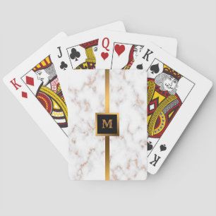 Luxury Blush Glitter Pink White Marble Customise Playing Cards