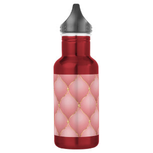 Luxury Blush Pink Rose Gold Diamond Tufted Pattern 532 Ml Water Bottle