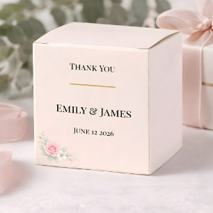 Luxury Blush Wedding Favour Box