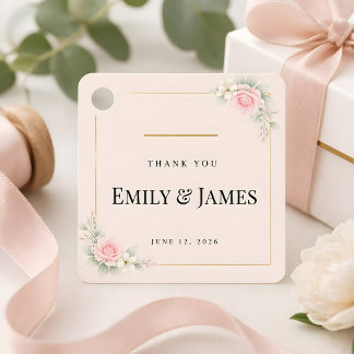 Luxury Blush Wedding  Favour Tags