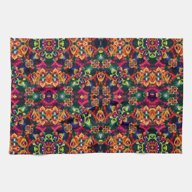 Luxury Boho Baroque Tea Towel (Horizontal)