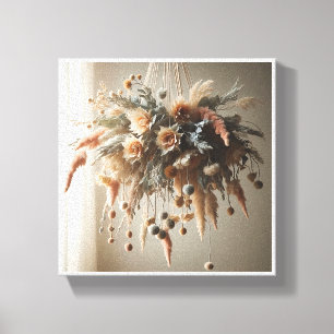 Luxury Boho Hanging Bouquet - Ethereal Dried Flowe Canvas Print