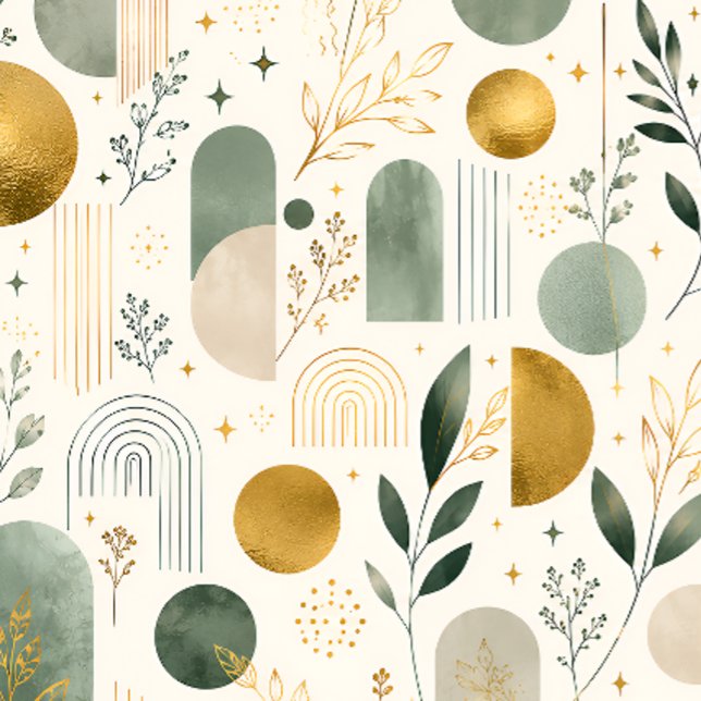 Luxury Botanical Gold Geometric Wrapping Paper  (Luxury Botanical Gold Geometric Wrapping Paper)