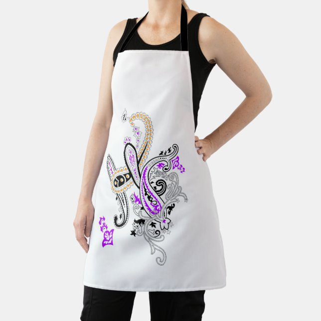 Luxury Botanical Paisley Apron (Insitu)