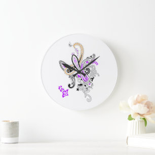Luxury Botanical Paisley Collection Large Clock