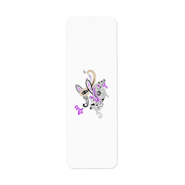 Luxury Botanical Paisley Collection Return Address Label (Front)