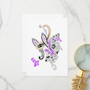 Luxury Botanical Paisley Collection Thank You Card
