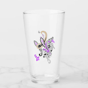 Luxury Botanical Paisley Drinking Glass