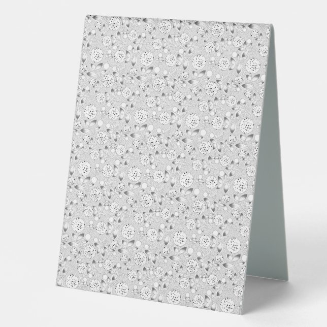 Luxury Botanical Restaurant Menu Table Tent (Front)