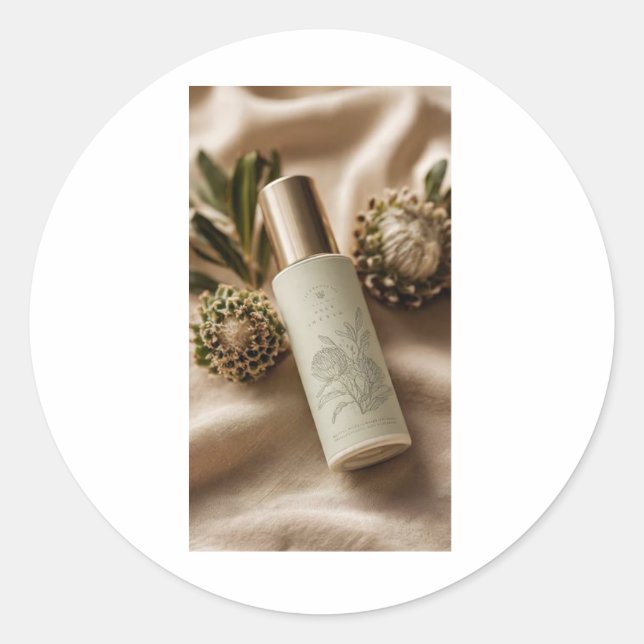 Luxury Botanical Skincare Label Design (Front)