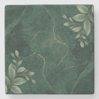 Luxury Botanical Stone Decor Coaster