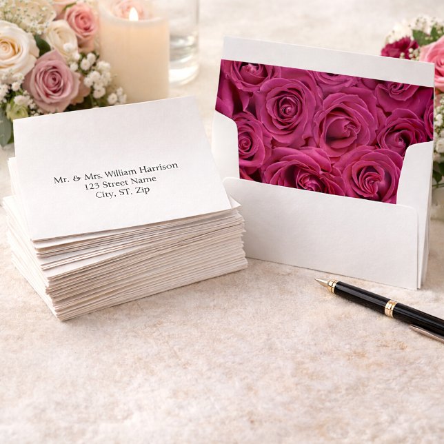 Luxury Botanical Wedding 5x7 Wedding Invitation Envelope (Creator Uploaded)