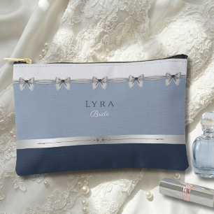 Luxury Bride   Slate Blue Wedding Day Accessory Pouch