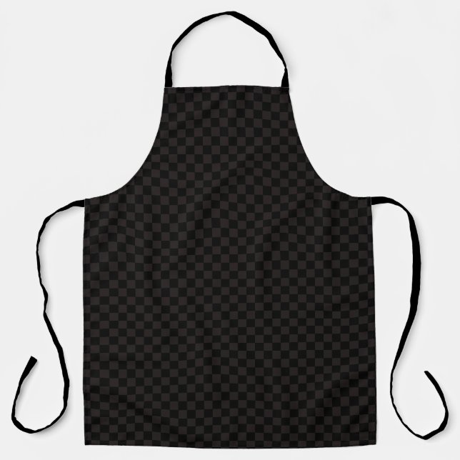 Luxury Brown/Black Chequered Apron (Front)