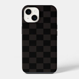 Luxury Brown/Black Chequered iPhone 14 Case