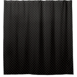 Luxury Brown/Black Chequered Shower Curtain