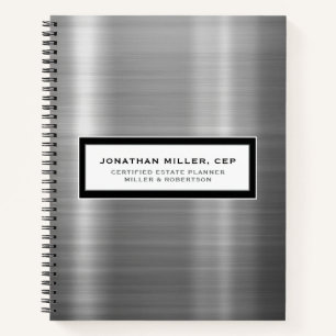Luxury Brushed Metal Notebook