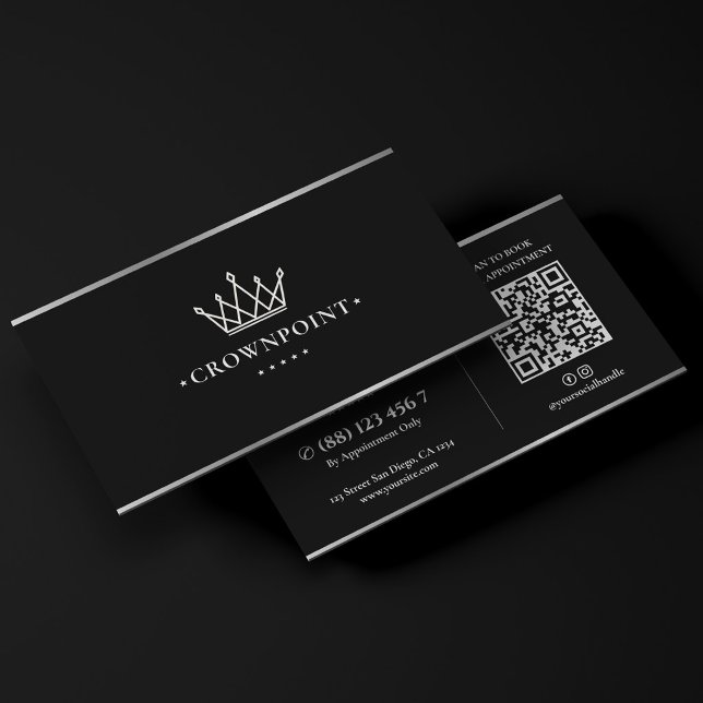 Luxury Builder General Contractor Silver Crown Business Card (Luxury Builder General Contractor Silver Crown Business Card
)