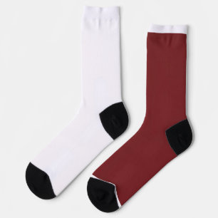 Luxury Burgundy Crew Socks Minimalist Gift