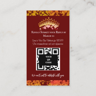 Luxury Burgundy Elegant Quinceañera Spanish Enclosure Card