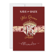 Luxury Burgundy Elegant Quinceañera Spanish