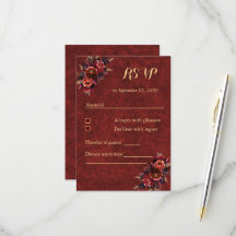 Luxury Burgundy & Gold Floral