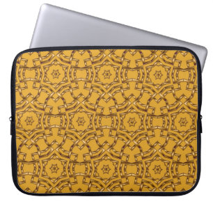 Luxury business card and golden ornament. Geometri Laptop Sleeve