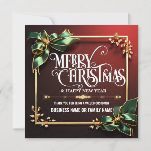 Luxury business professional corporate traditional holiday card