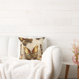 "Luxury Butterfly Bliss: 3D Sparkling Butterfly Cushion