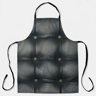 Luxury Buttoned Leather Texture Apron