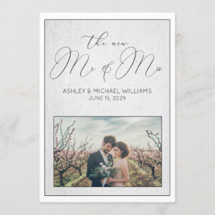 LUXURY CALLIGRAPHY   New Mr. & Mrs. Reception Invitation