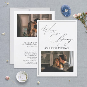 LUXURY CALLIGRAPHY   We're Eloping Reception Invitation