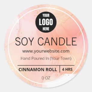 Luxury Candle Business Logo Sticker
