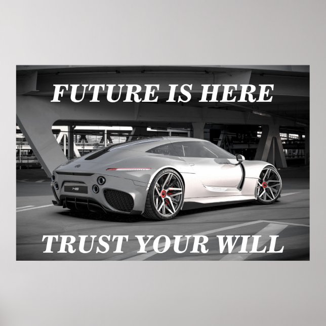 Luxury car for your motivation poster (Front)
